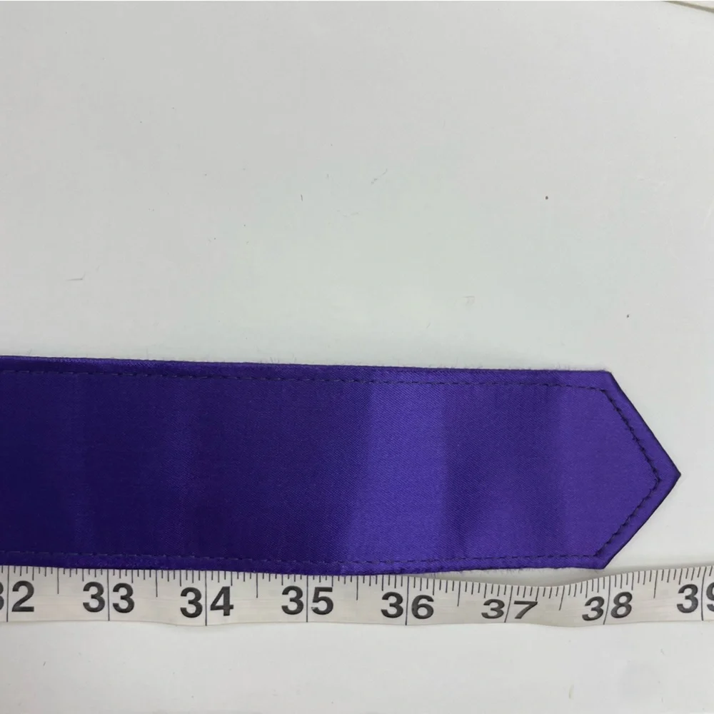 Purple Satin Wide Statement Belt‎